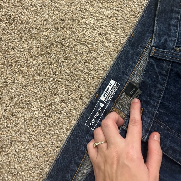 Carhartt Rugged Flex Relaxed Fit 5 Pocket Utility Jean Blue Cotton Mens Sz 42x30 - Picture 6 of 9